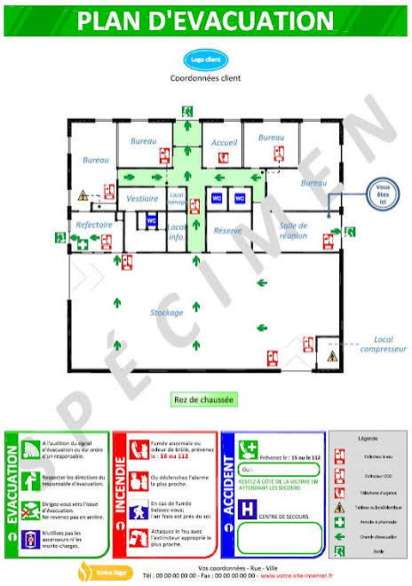 Plan d'évacuation